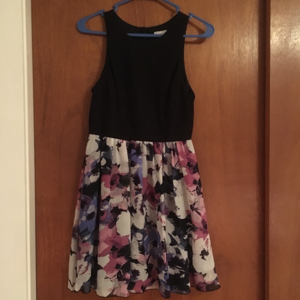 Black and Floral Dress